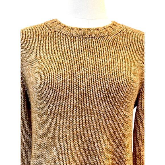 GAP Blouson Novel Sweater in Camel Heather Alpaca Wool Blend Sm - Picture 4 of 8